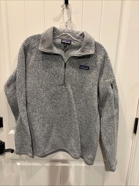 Patagonia Men’s Light Gray Quarter-Zip Fleece Pullover